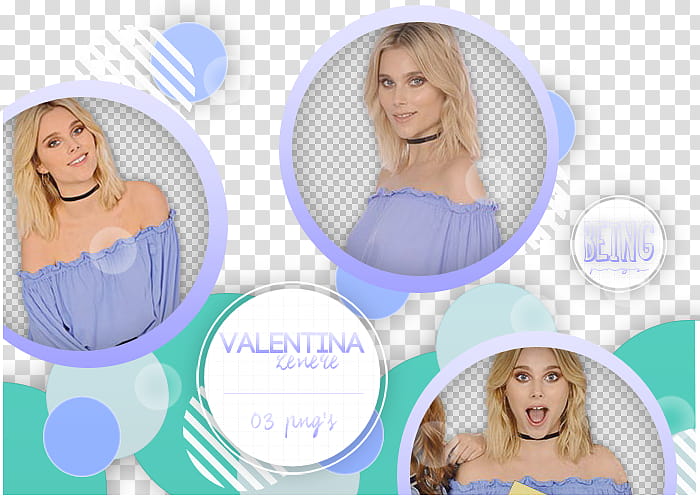 Valentina Zenere, women's blue off-shoulder top transparent background PNG clipart