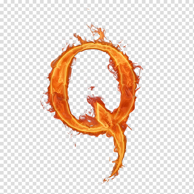 red flaming q letter transparent background PNG clipart