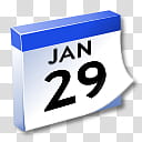 WinXP ICal, January  calendar illustration transparent background PNG clipart