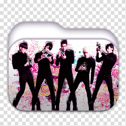Super Junior A CHa Folders, K-Pop boy group folder icon transparent background PNG clipart