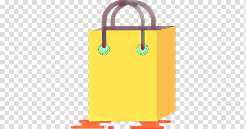 Shopping Bag, Cartoon, Tote Bag, Yellow, Material, Line, Meter, Handbag transparent background PNG clipart