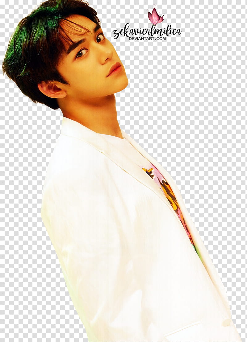 NCT Lucas DAZED, man looking at right side transparent background PNG clipart