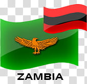 Zambia flag illustration transparent background PNG clipart