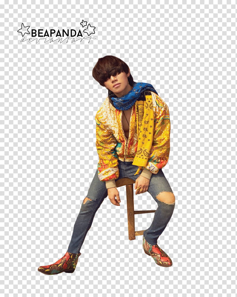 BIGBANG, man wearing yellow jacket transparent background PNG clipart