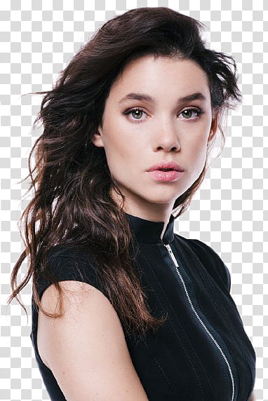 astrid berges frisbey , woman in black zip-up shirt transparent background PNG clipart