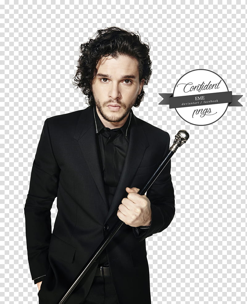 Kit Harington, man wearing black suit jacket transparent background PNG clipart