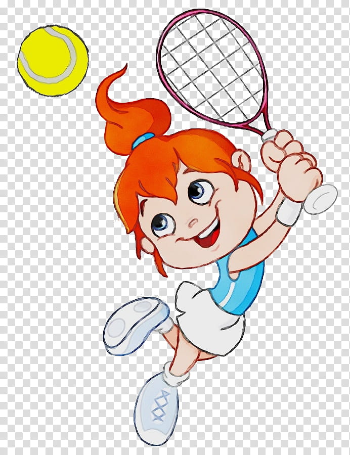 Girl, Watercolor, Paint, Wet Ink, Tennis Girl, Tennis Player, Sports, Racket transparent background PNG clipart