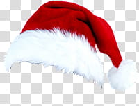 Navidad, red and white Santa hat transparent background PNG clipart