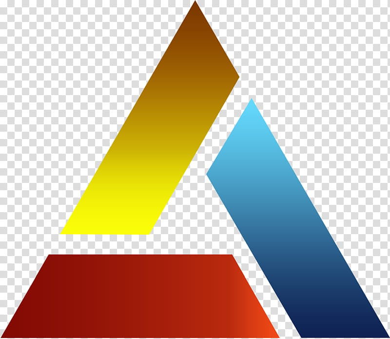 Animus Logo, blue, red, and brown triangular logo transparent background PNG clipart