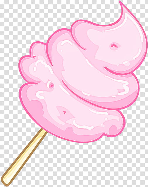 pink frozen dessert lollipop food, Cotton Candy transparent background PNG clipart