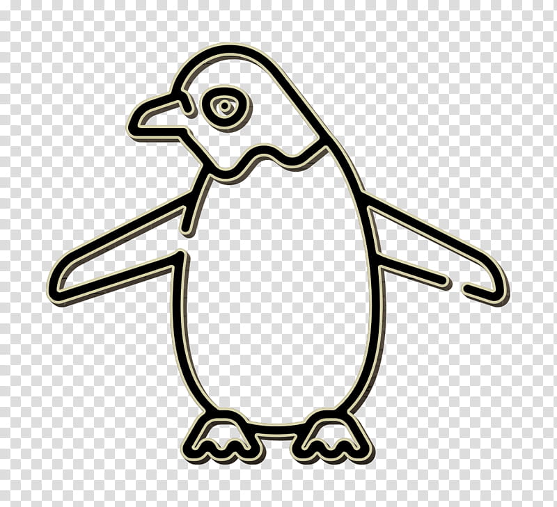 Climate Change icon Penguin icon, Flightless Bird, Beak, Line Art, Coloring Book transparent background PNG clipart