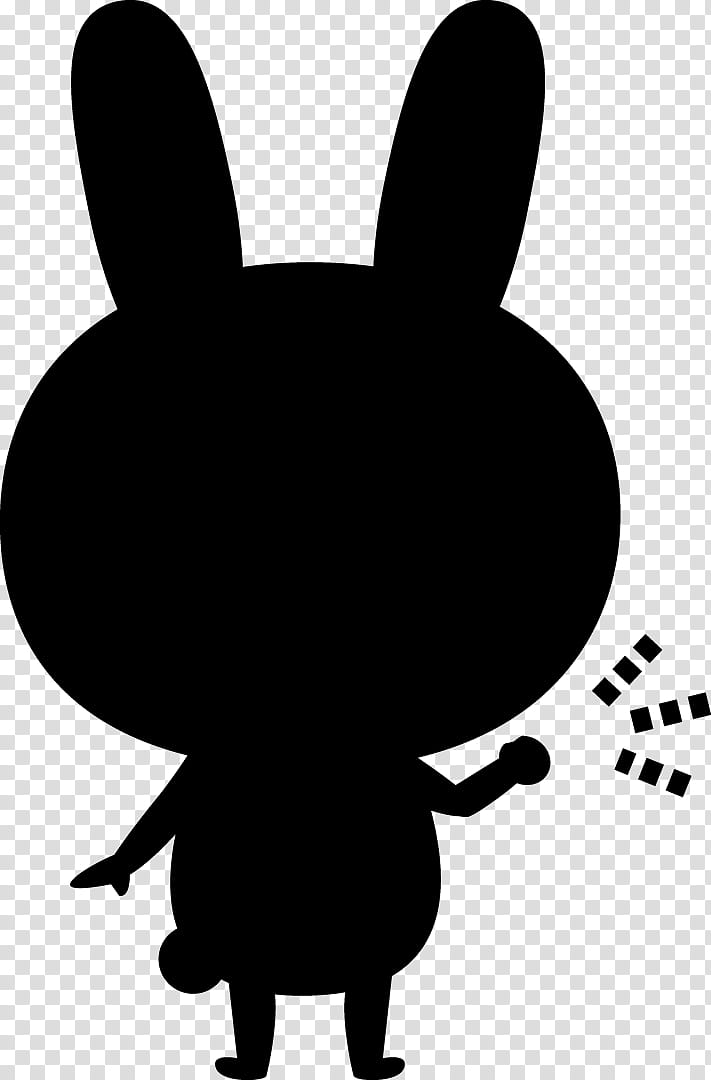 Dog Silhouette, Snout, Black M, Cartoon, Rabbit, Blackandwhite transparent background PNG clipart