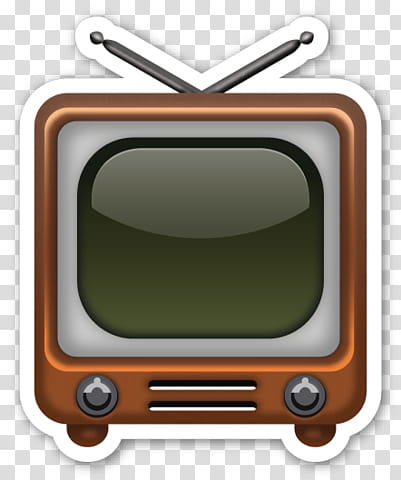 EMOJI STICKER , brown television transparent background PNG clipart