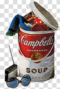 Vintage s, Campbell's Condensed Soup bag transparent background PNG clipart