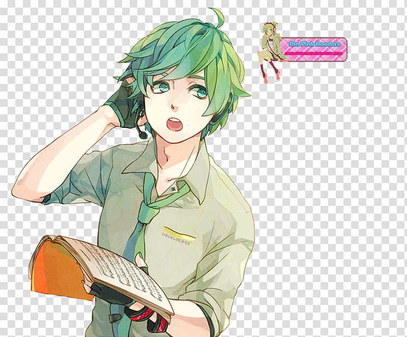 anime boys with green hair