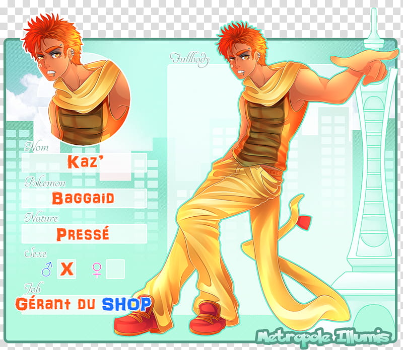 +MI+ Fiche personnage: Kaz transparent background PNG clipart