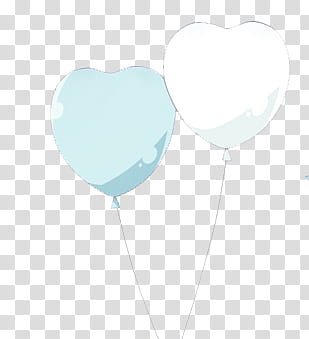 , two teal and white heart-shaped balloons transparent background PNG clipart