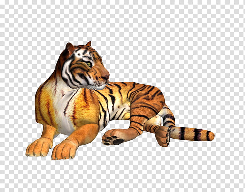 D Tiger, brown tiger art transparent background PNG clipart
