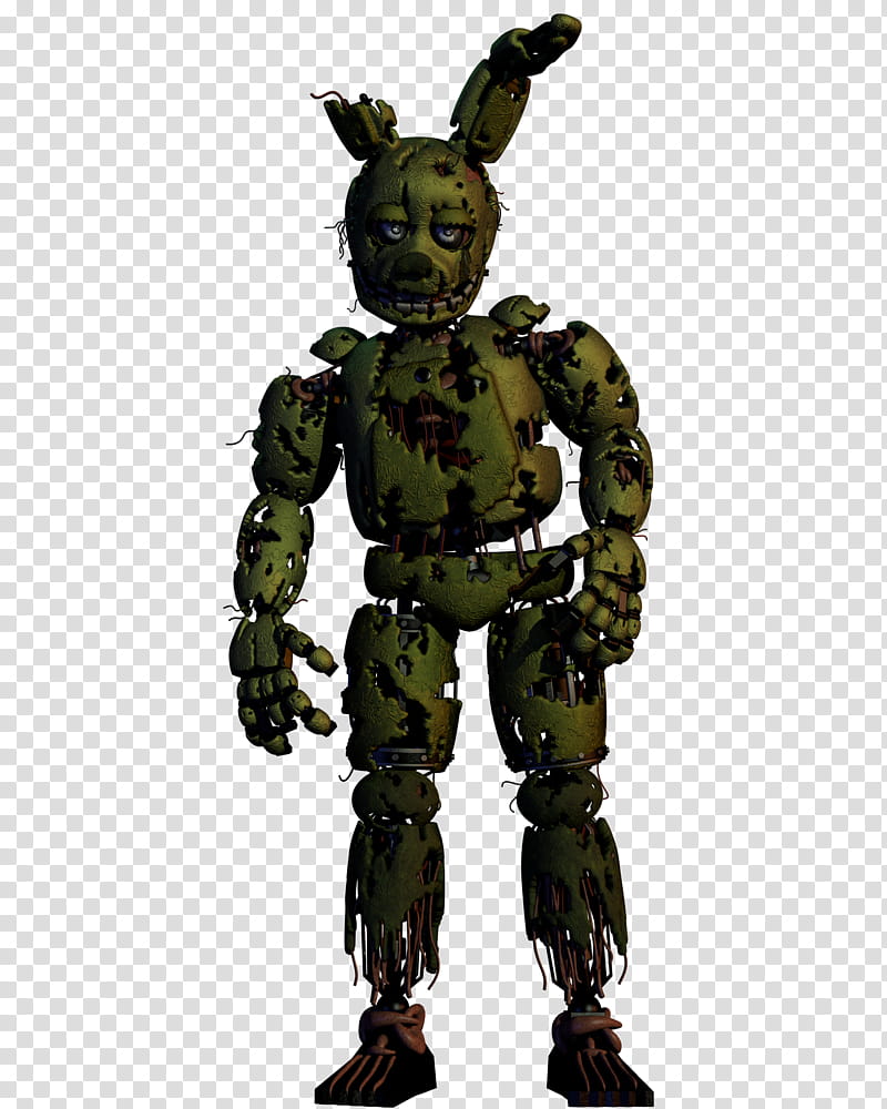SpringTrap v Updated, black and brown robot action figure transparent background PNG clipart