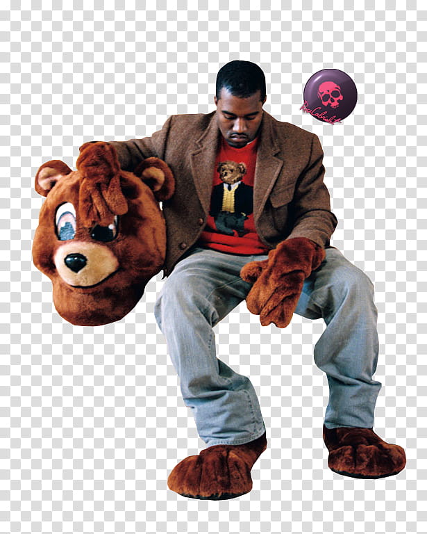 Kanye West wearing brown coat transparent background PNG clipart