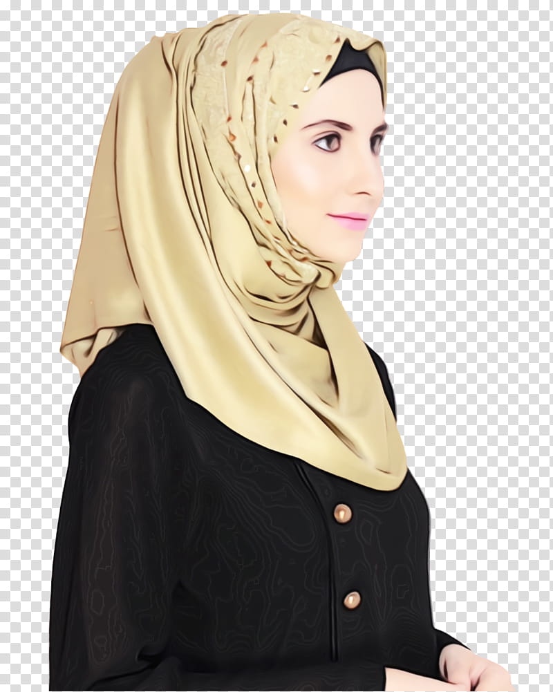 Headgear Clothing, Beige, Neck, Brown, Scarf, Shawl, Outerwear, Abaya transparent background PNG clipart