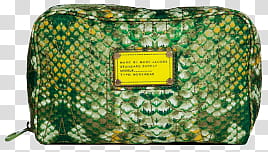 green and white snakeskin leather pouch illustration transparent background PNG clipart
