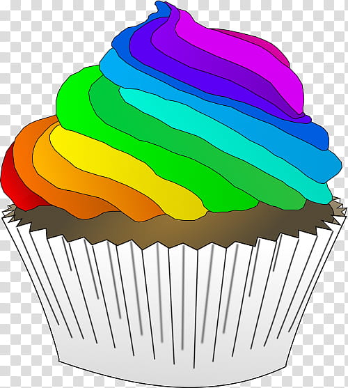 Rainbow, Cupcake, Frosting Icing, American Muffins, Red Velvet Cake, Sprinkles, Confectionery, Dessert transparent background PNG clipart