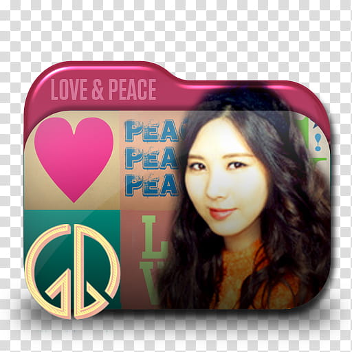 SNSD Love and Peace Folder Icon , Seohyun Peace, Love & Peace cover transparent background PNG clipart