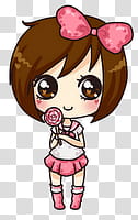 , girl standing and holding lollipop illustration transparent background PNG clipart