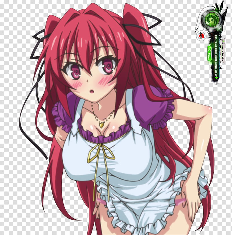 Shinmai Maou no Testament Naruse Mio Pantsu, red haired female anime character art transparent background PNG clipart