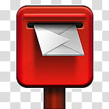 red mail box illustration transparent background PNG clipart