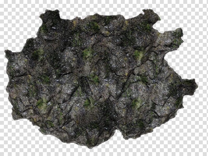 Mossy Cliffs, black and gray stone fragment transparent background PNG clipart