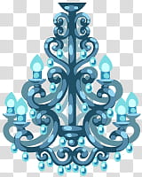 Chandelier , teal and blue uplight chandelier animated transparent background PNG clipart