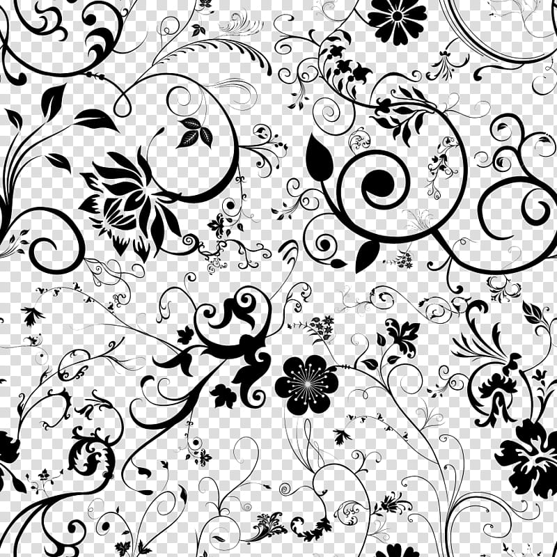 Black Floral Pattern