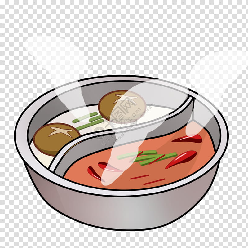 Hot Pot Dish, Shabushabu, Soup, Broth, Tea, Food, Cartoon, Manual transparent background PNG clipart