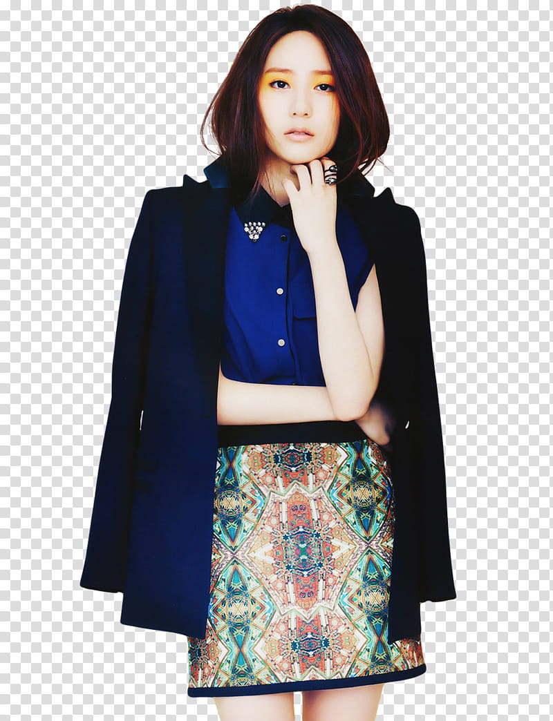Render  Krystal Jung F x, woman in blue suit jacket transparent background PNG clipart