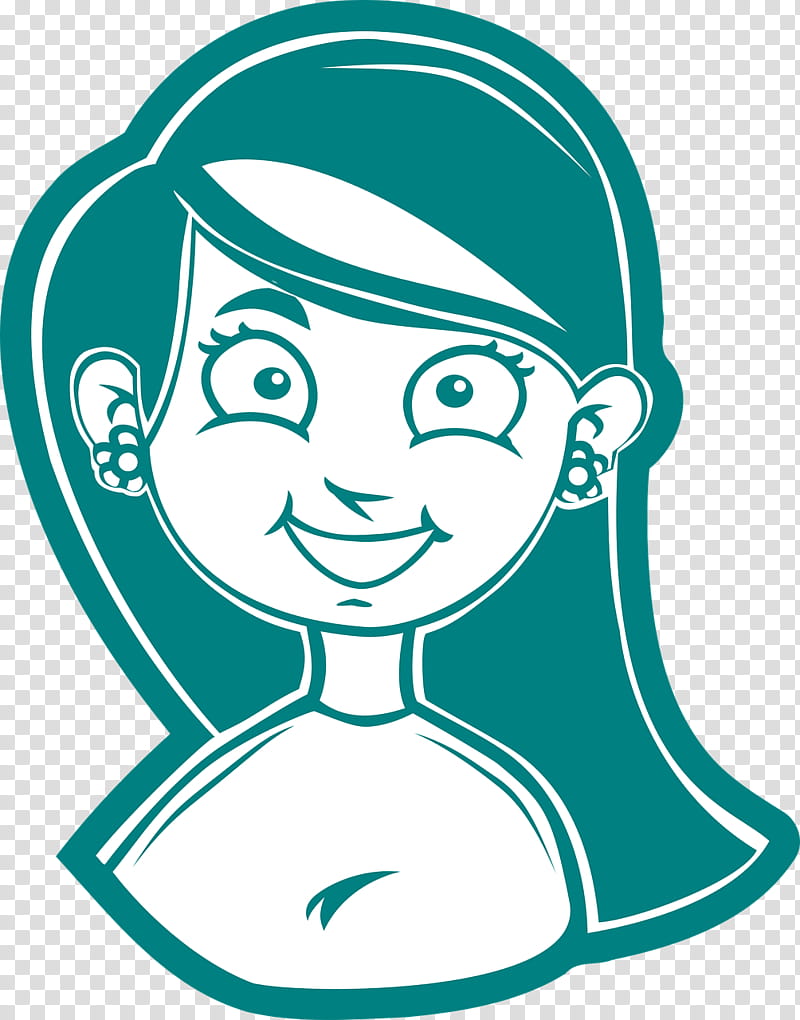 Green Smiley Face, Woman, Happiness, Girl, Emoticon, Drawing, Cartoon, Head transparent background PNG clipart