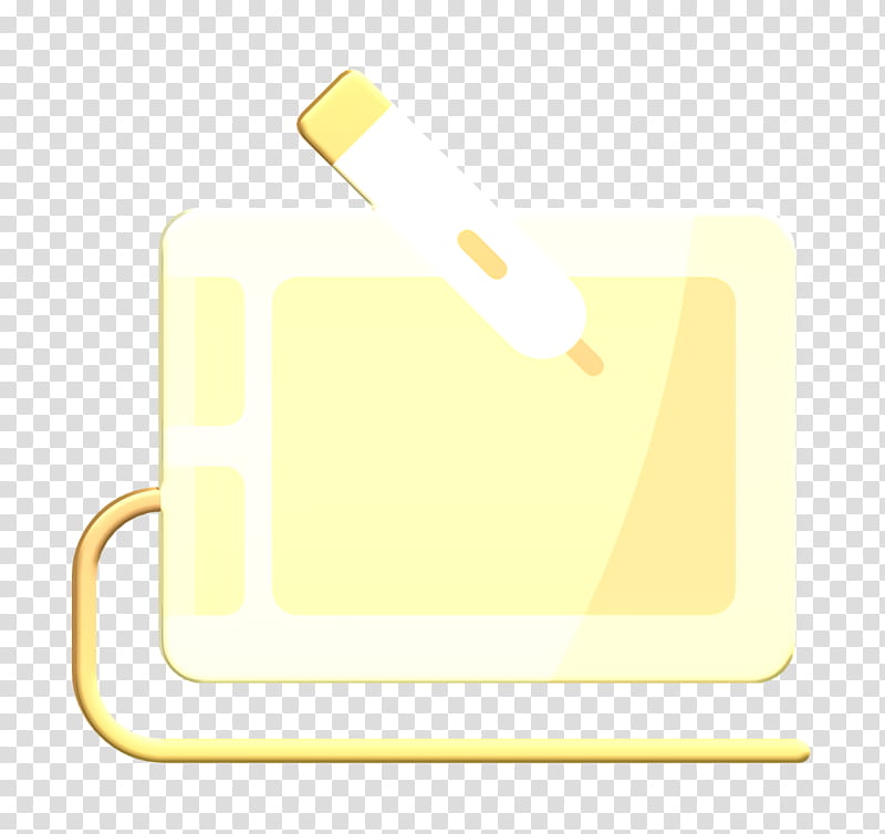 Tablet icon Design Tools icon, Yellow, Line, Logo, Rectangle, Finger transparent background PNG clipart