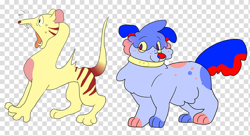 Scared Thylacine And Bright Pup Adopts transparent background PNG clipart
