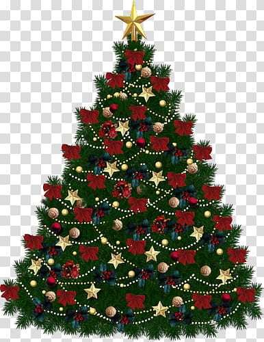 Arbol de Navidad, green, red, and brown christmas tree art transparent background PNG clipart