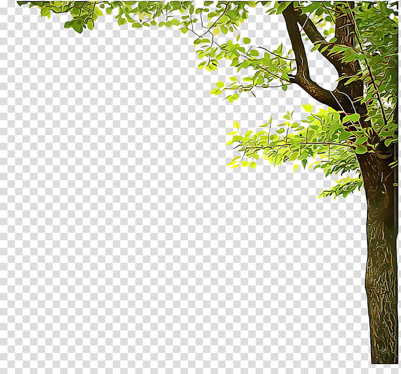Borders and Frames Tree Transparency Branch Bud, Painting, Green, Plant, Leaf, Woody Plant, Plant Stem, Forest transparent background PNG clipart