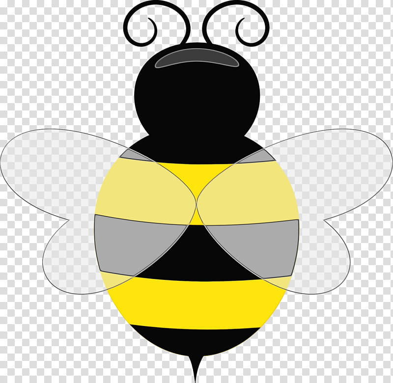 Bee, Watercolor, Paint, Wet Ink, Bumblebee, Honey Bee, Insect, Honeybee transparent background PNG clipart