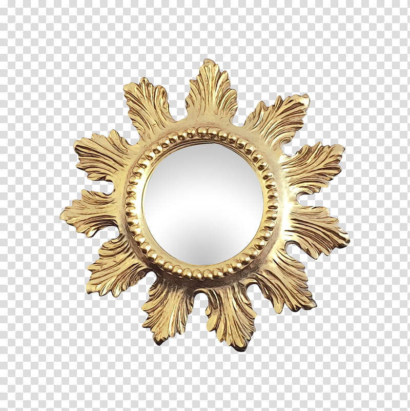 Metal, Mirror, Brass, Leaf, Bronze, Interior Design, Antique transparent background PNG clipart