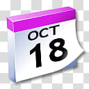 WinXP ICal, October  calendar icon transparent background PNG clipart