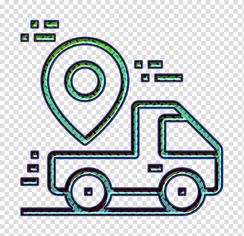 Truck icon Maps and location icon Navigation icon, Text, Line, Symbol, Vehicle transparent background PNG clipart