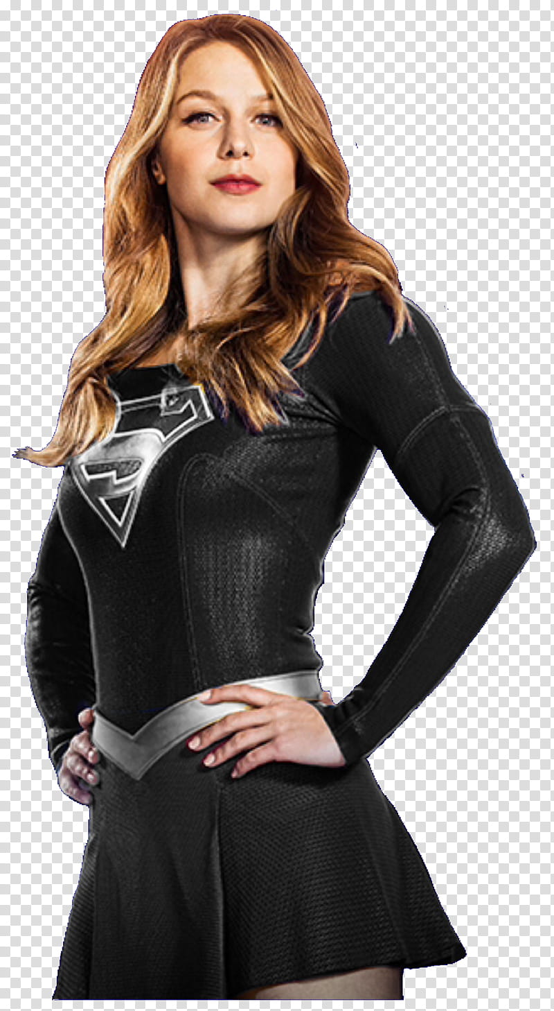 Supergirl Black Suit transparent background PNG clipart