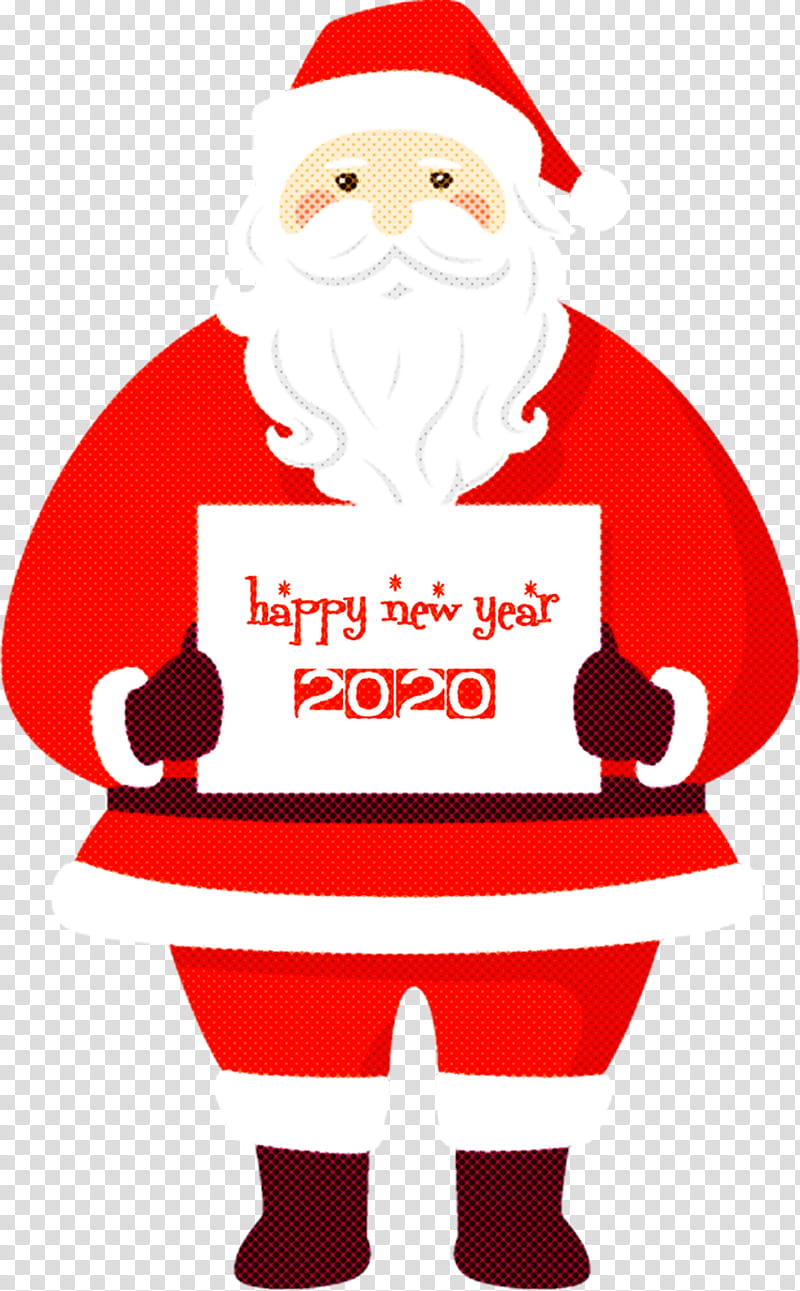 happy new year 2020 santa, Santa Claus, Christmas Eve, Christmas transparent background PNG clipart