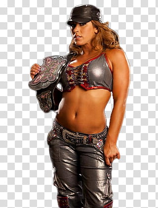 Mickie James holding WWE Divas belt transparent background PNG clipart