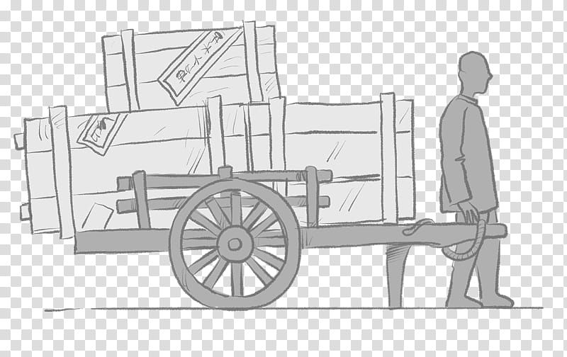 Train, Cart, Wagon, Drawing, Motor Vehicle, Wagon Train, Line Art, Automotive Wheel System transparent background PNG clipart