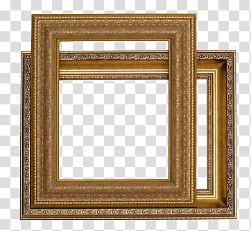 frames, two brown wooden frame transparent background PNG clipart